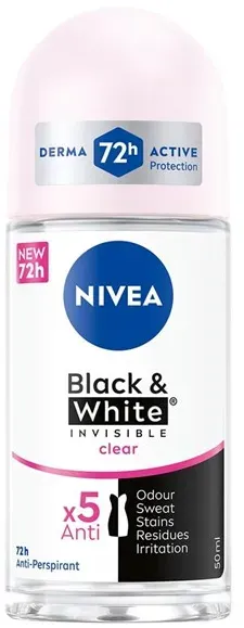 Black & White Invisible Clear Deo Roll-On 50ml