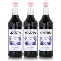 Monin Sirup Lavendel 1L - Cocktails Milchshakes Kaffeesirup (3er Pack)