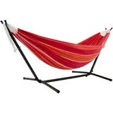 VIVERE Hängematte aus Baumwolle mit Gestell 250 cm – 200 kg Belastung - Mimose - Blau
