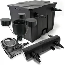 Wiltec Teichfilter 12000l 36W UVC Klärer 80W Pumpe Skimmer 406