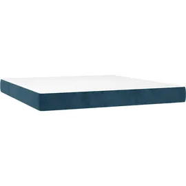 vidaXL Boxspringbett 160 x 200 cm Dunkelblau