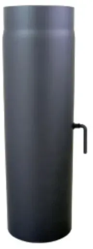 Bertrams Abgasrohr 07RL500-200DK 500 mm, Ø 200 x 2 mm, mit Drosselklappe, gussgrau