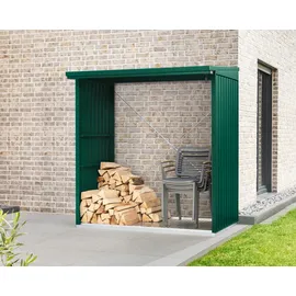 Hörmann Kaminholzregal Trend-V Typ 2 Metall 181 x 103 x 198 cm moosgrün