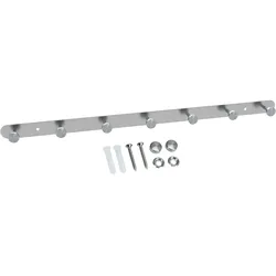 Intirilife Edelstahl Garderobenleiste Modell A - 7 Haken - 54 x 2.55 cm - Kleiderhaken Garderobe Hakenleiste in 5 verschiedenen Designs