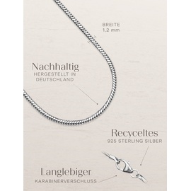 modabilé Schlangenkette 1,2mm Halskette Damen Kette 35cm-90cm lang Silberkette 925 Sterling Silber 60cm