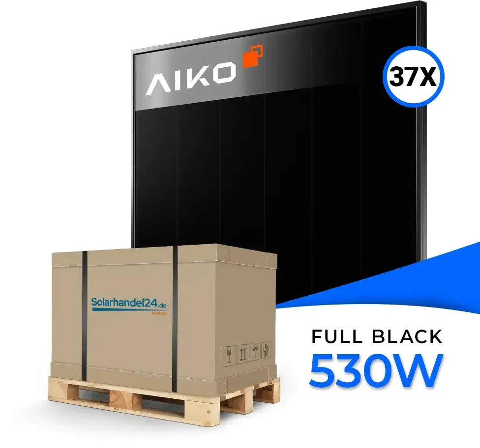 AIKO Solar 530W Glas-Glas Full Black Modul AIKO-A530-MCE60Db Neostar 3S+60 Palette (37 Stk.) - 37 Stück Palette