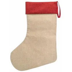 Weihnachtsstrumpf Weihnachtsmann 31x46cm Jute