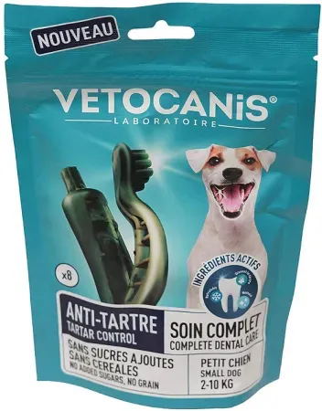 Vetocanis Anti-Zahnstein-Leckereien Kleine Hunde Zuckerfrei Getreidefrei 110g