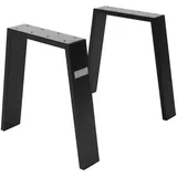 ML-Design Tischbeine Loft 44x42 cm Schwarz, Stahl Industriedesign, U-Form, Metall Tischgestell scandic, Tischkufen Tischuntergestell Möbelfüße Bankkufen Bankgestell Bankbeine