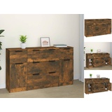 vidaXL 3-tlg. Sideboard-Set Räuchereiche Holzwerkstoff