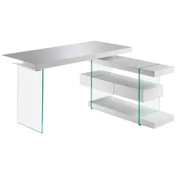 AC ANGEL CERDA Angel Cerdá  Bürotisch in Weiß und Glas 3002C
