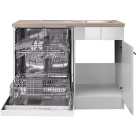 kochstation Spülenschrank KS-Wien 110 x 85 x 60 cm Weiß