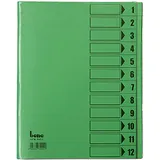 BENE Ordnungsmappe 12 Fächer grün