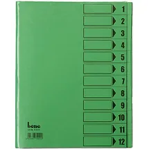 BENE Ordnungsmappe 12 Fächer grün