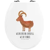 Mr. & Mrs. Panda WC-Sitz Sternzeichen Steinbock - Weiß - Geschenk, Toilettendeckel, Klobrille, (1-St), Freudige Designs weiß