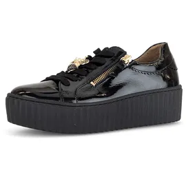 Gabor Damen Low-Top Sneaker Schwarz/Gold 44
