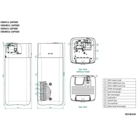 Daikin Altherma 3 R ECH2O 516 Wärmepumpen-Innengerät 14-16 kW