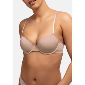 DORINA Damen Chloe 2er-Pack Demi-BH Set – Leicht Gepolsterte Bügel-BHS mit Floraler Spitze und Weichem Mikrogewebe, Verstellbare Träger, Schwarz und Rosa - 90C