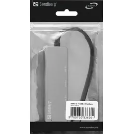 Sandberg USB-C to 4 x USB 3.0 Hub SAVER - Silber