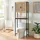 [en.casa] Tervola Toilettenschrank 63 x 172 x 27 cm Schwarz/Bambus