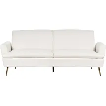 Beliani Schlafsofa VETTRE in Weiß/Gold - (W) 210 x (H) 88 x (L) 84 cm | Gr.: onesize