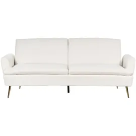 Beliani Schlafsofa VETTRE in Weiß/Gold - (W) 210 x (H) 88 x (L) 84 cm | Gr.: onesize