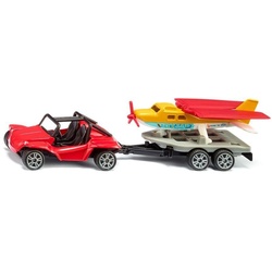 Siku Spielzeug-Auto Siku Buggy mit Anhänger und Sportflugzeug