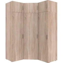 Schranksystem WIMEX "Münster", braun (eiche sägerau nachbildung), H:225cm T:54cm, Spanplatte, Schränke, Mehrzweckschrank