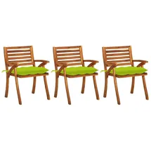 vidaXL Gartenstuhl 62,5 x 93,4 x 35 cm grün 3 St.