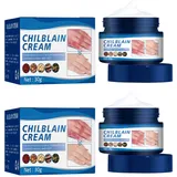 Frostbeulen-Creme, Anti-Crack-Creme, Fußreparaturcreme, Anti-Cracking-Erfrierungen, Feuchtigkeitscreme, Tiefenpflege für trockene, rissige Fersen, Hornhautentferner (2pcs)