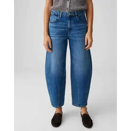 Opus Damen Barrel | Lissie Bold Barrel Jeans aus Dry Indigo® Mid Rise mid sea Blue, 38 L28 - 38W / 28L