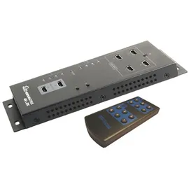 bolwins C07D HDMI Matrix Switch 4x2 4K@30Hz – HDMI Umschalter + Splitter mit Fernbedienung, Audio/Video Verteiler für TV, Monitor, Beamer - Schwarz