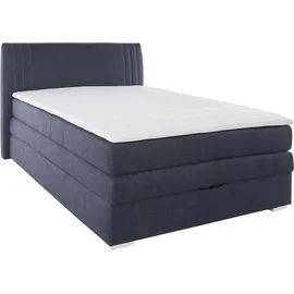 Jockenhöfer Gruppe Boxspringbett Amira, mit Bettkasten und Topper, blau