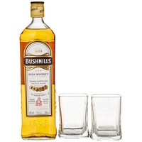 Bushmills Triple Distilled Original Irish Whiskey 40% Vol. 1l in Geschenkbox mit 2 Gläsern