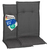 nyvi Hochlehnerauflage 120 x 50 x 5 cm grau/gestreift 2 St.