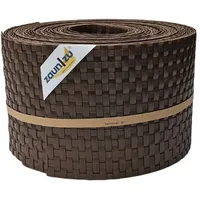 zaunzu Sichtschutz Rattan für Doppelstabmatten UV-beständig Braun 10x 2,55m