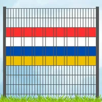 zaun|zu® Sichtschutz Fastnachtsfarben Rot-Weiß-Blau-Gelb Volle Streifenbreite