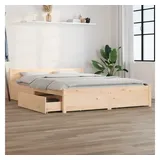 vidaXL Bett mit Schubladen 140x200 cm