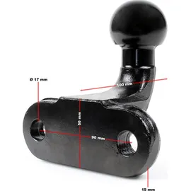 Wiltec Anhängerkupplung 50 mm Kugelkopf 3,5 t Zugkraft