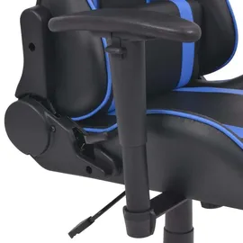 vidaXL Neigbarer Racing-Bürostuhl mit Fußstütze Blau Gaming