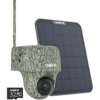 Reolink 4K 3G/4G LTE PTZ Wildkamera mit Bewegungsmelder Nachtsicht(No Glow), Solar Wildtierkamera, Überwachungskamera mit SIM-Kartenslot, Tieranerkennung, Schnappschuss, Go Ranger PT+6W Solarpanel