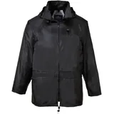 Portwest S440 Herren Leichte Wasserdichte Klassische Regenjacke Schwarz,