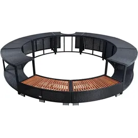 Estexo Poolumrandung schwarz 200 cm