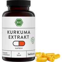 Kurkuma Extrakt Kapseln BIO mit schwarzem Pfeffer - 98 Stück à 450mg - bioKontor