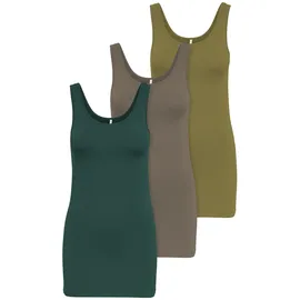 Only 3er Pack Tanktop Dunkel Blau S