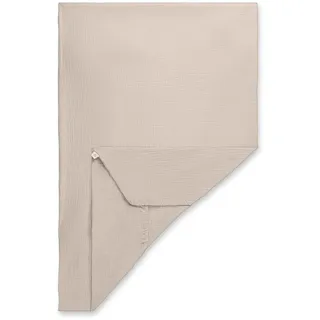 hauck Baby Spannbettlaken 60x120 cm für Reisebettmatratzen, Baby Matratzenbezug Baumwolle Musselin, 60° C Maschinenwäsche, Babybettlaken mit Gummizug (Beige)
