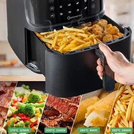 sommertal Heißluftfritteuse HF760 7,6L schwarz