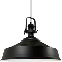 Bamyum Asletl 1-flg. Ø40 cm rund schwarz-weiß Metall