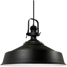 Bamyum Asletl 1-flg. Ø40 cm rund schwarz-weiß Metall