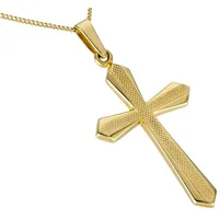 FIRETTI Kettenanhänger Schmuck Geschenk Gold 333 Halsschmuck Anhänger für Halskette Kreuz Gelbgold
